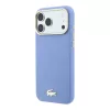 Lacoste PU-bőr Champs Elysees Gold Logo MagSafe tok iPhone 18 Pro Max készülékhez kék