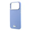 Lacoste PU-bőr Champs Elysees Gold Logo MagSafe tok iPhone 18 Pro Max készülékhez kék