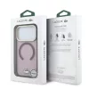 Lacoste PC/TPU Frosted Finish arany logós MagSafe tok iPhone 18 Pro készülékhez bordó