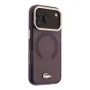 Lacoste PC/TPU matt felületű arany logós MagSafe tok iPhone 18 Pro Max készülékhez bordó
