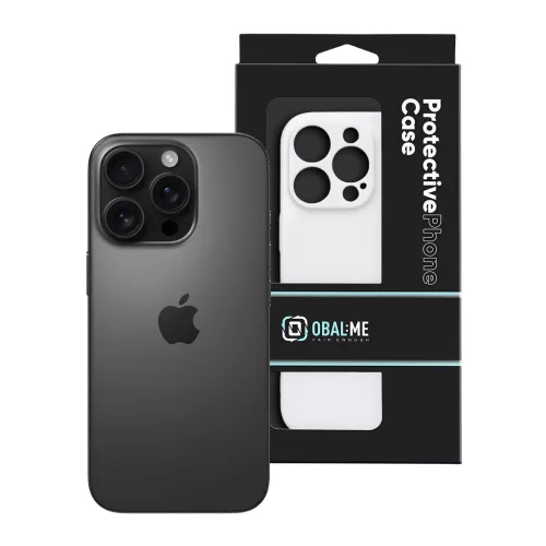 OBAL:ME Glossy Cover tok Apple iPhone 16 Pro készülékhez fehér