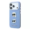 Karl Lagerfeld PU Semi Wrap Saffiano K&CH Heads tok iPhone 18 Pro készülékhez kék
