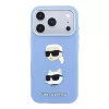 Karl Lagerfeld PU Semi Wrap Saffiano K&CH Heads tok iPhone 18 Pro készülékhez kék