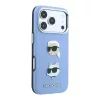 Karl Lagerfeld PU Semi Wrap Saffiano K&CH Heads tok iPhone 18 Pro készülékhez kék