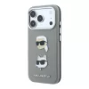 Karl Lagerfeld PU Semi Wrap Saffiano K&CH Heads tok iPhone 18 Pro készülékhez szürke