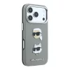 Karl Lagerfeld PU Semi Wrap Saffiano K&CH Heads tok iPhone 18 Pro készülékhez szürke