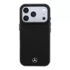 Mercedes PU-bőr és fa félborítású MagSafe tok iPhone 18 Pro készülékhez fekete