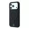 Mercedes műbőr 3D MagSafe tok iPhone 18 Pro készülékhez fekete/ántracit