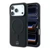 Mercedes PU-bőr 3D MagSafe tok iPhone 18 Pro Max készülékhez fekete/antracit