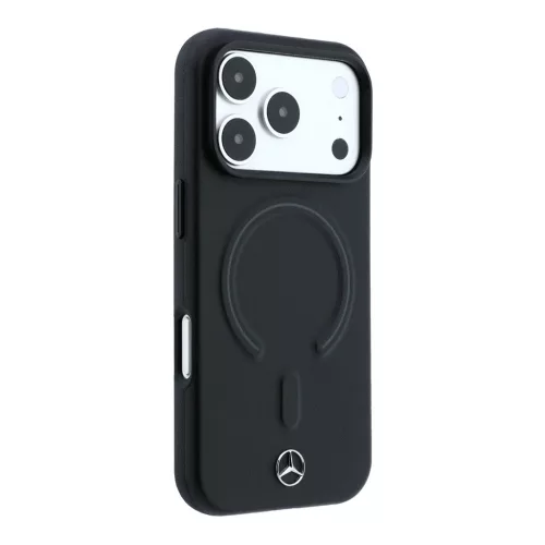 Mercedes PU-bőr 3D MagSafe tok iPhone 18 Pro Max készülékhez fekete/antracit
