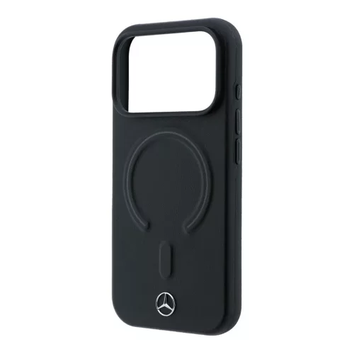Mercedes PU-bőr 3D MagSafe tok iPhone 18 Pro Max készülékhez fekete/antracit