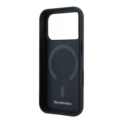 Mercedes PU-bőr 3D MagSafe tok iPhone 18 Pro Max készülékhez fekete/antracit