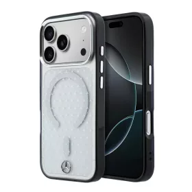   Mercedes PC/TPU Star Pattern MagSafe tok iPhone 18 Pro Max készülékhez átlátszó/fekete