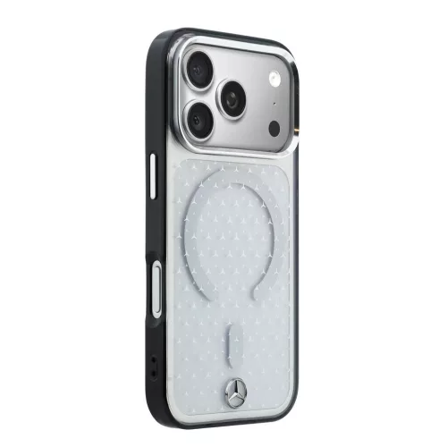 Mercedes PC/TPU Star Pattern MagSafe tok iPhone 18 Pro Max készülékhez átlátszó/fekete