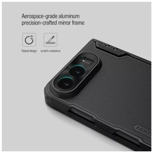 Nillkin Super Frosted FOLD mágneses hátlap tok Apple iPhone Duo készülékhez fekete
