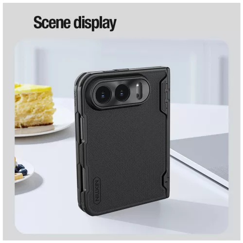 Nillkin Super Frosted FOLD mágneses hátlap tok Apple iPhone Duo készülékhez fekete