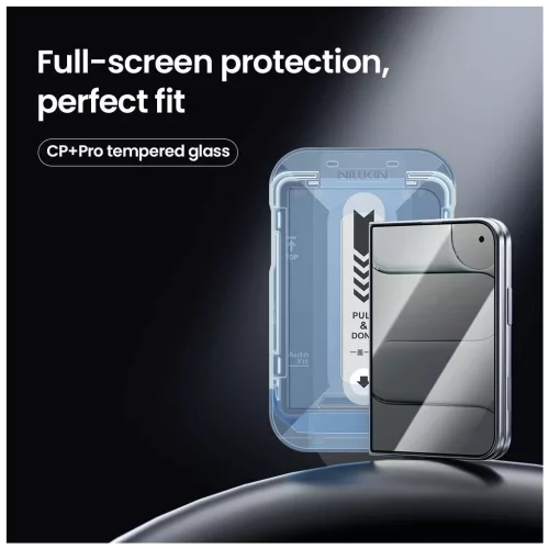 Nillkin CP+ PRO 2.5D edzett üvegfólia Apple iPhone Duo készülékhez, fekete, applikátorral