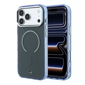   Mercedes PC/TPU kétrétegű MagSafe tok iPhone 18 Pro készülékhez, antracit/kék