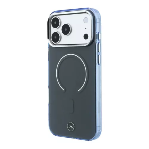 Mercedes PC/TPU kétrétegű MagSafe tok iPhone 18 Pro készülékhez, antracit/kék