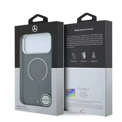 Mercedes PC/TPU kétrétegű MagSafe tok iPhone 18 Pro készülékhez, antracit/kék