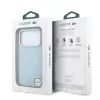Lacoste PVC Petit Pique dombornyomott, félig körbefogó MagSafe tok iPhone 18 Pro Max készülékhez kék