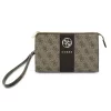 Guess 4G Stripe PU műbőr fém logós táska barna