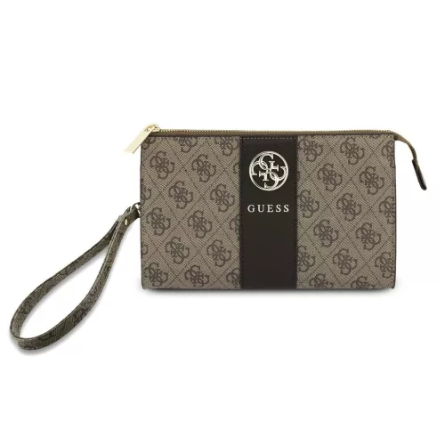 Guess 4G Stripe PU műbőr fém logós táska barna