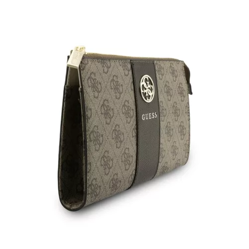 Guess 4G Stripe PU műbőr fém logós táska barna