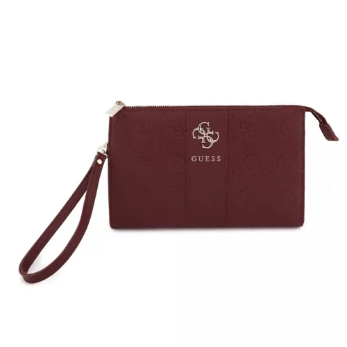 Guess PU 4G Peony Stripe Metal Logo kézitáska bordó