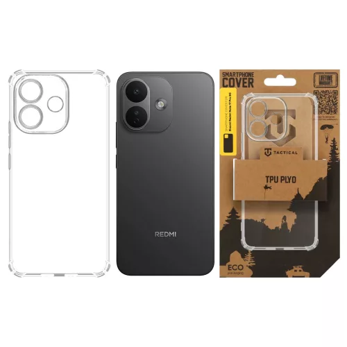 Tactical TPU Plyo tok Xiaomi Redmi Note 17 Pro 5G készülékhez, átlátszó